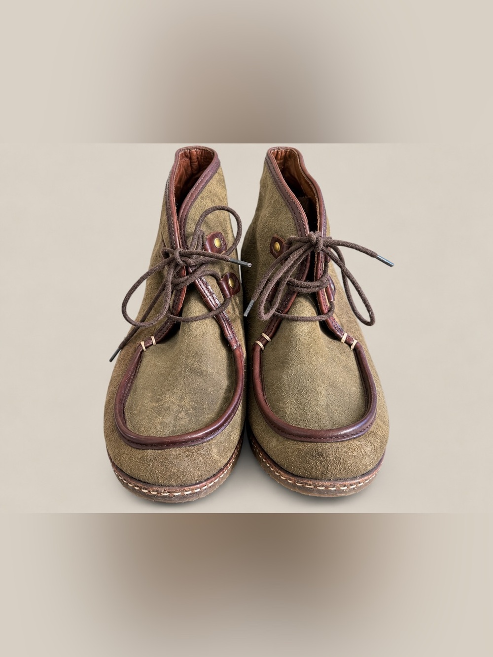 Eric Michael Spain Olive Suede Wedge Ankle Boots Women’s EU 40 US 9.5-10